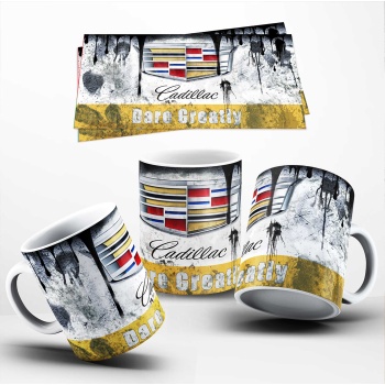 Cadillac Temalı Baskılı Kupa