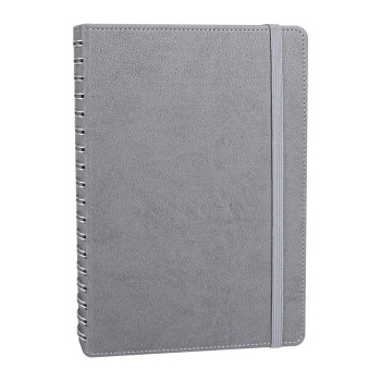 ANITTEPE GRİ TARİHLİ GİZLİ SPİRALLİ AJANDA (17X24 CM)