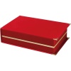 KAŞMİR KIRMIZI KADİFE PLAKET KUTUSU (14X24 CM)