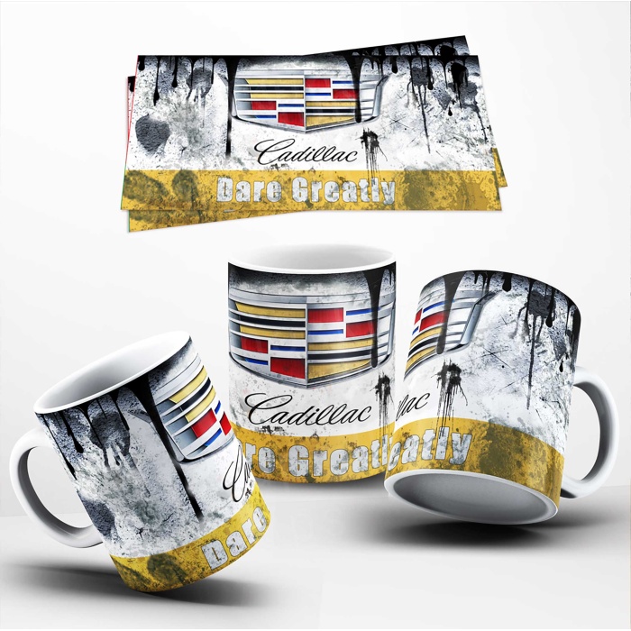 Cadillac Temalı Baskılı Kupa