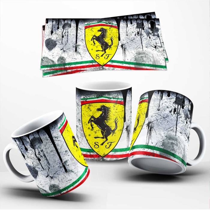 Ferrari Temalı Baskılı Kupa