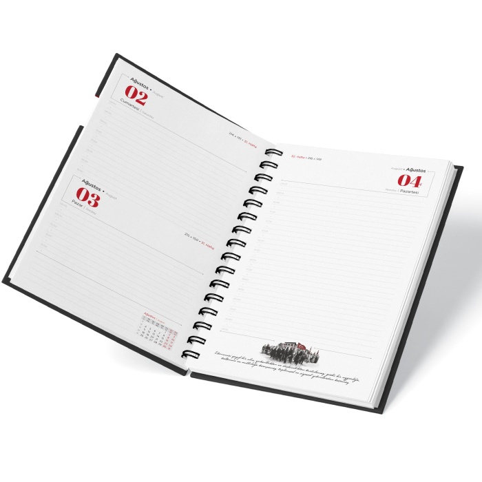 GAZİ TARİHLİ AJANDA (17X24 CM)