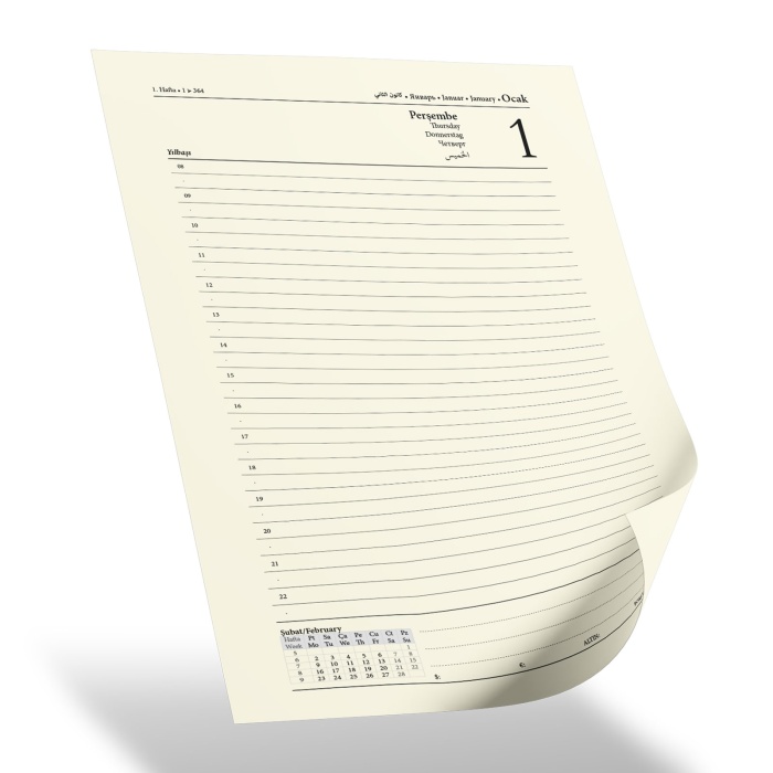 KOCATEPE KIRMIZI TARİHLİ AJANDA (17X24 CM)