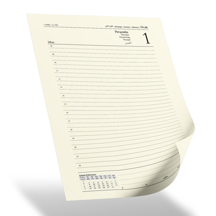 BALGAT SARI TARİHLİ AJANDA (17X24 CM)