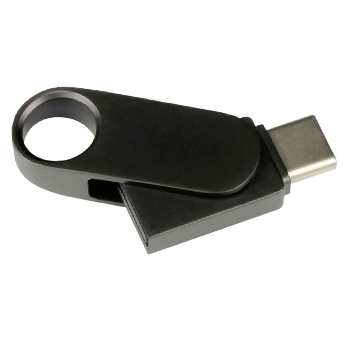 BOLKAR SİYAH 32 GB MİNİ TYPE-C OTG METAL USB BELLEK