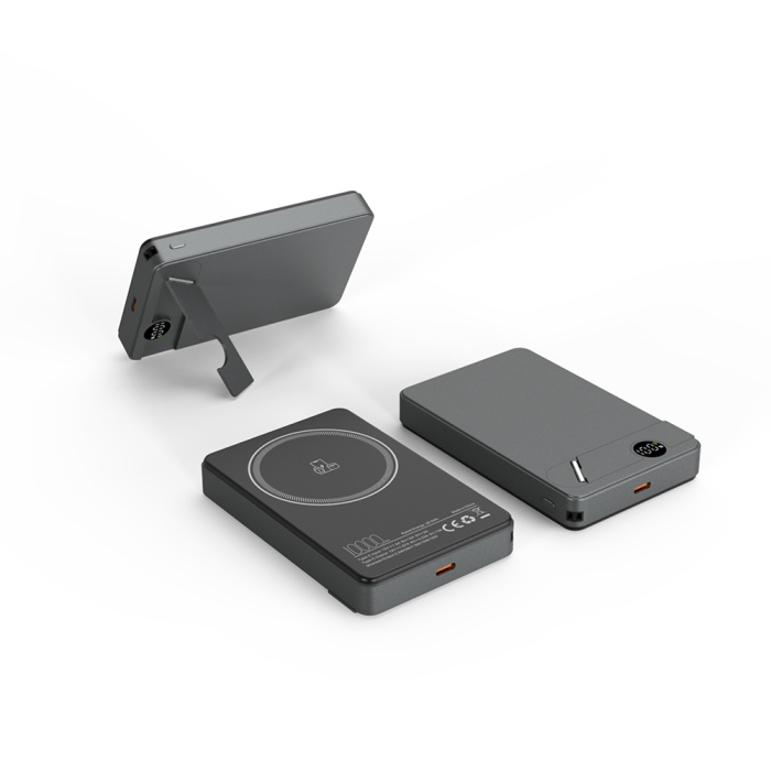 KİLYOS 10.000 MAH SİYAH MAGSAFE  ve  WIRELESS STANDLI POWERBANK