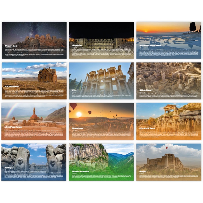 ALA-20 (TARİHİ YERLER) ÜÇGEN MASA TAKVİMİ