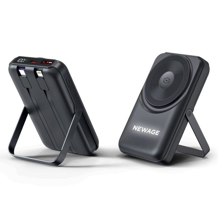 KÜÇÜKLER 10.000 MAH SİYAH MAGSAFE  ve  WIRELESS POWERBANK