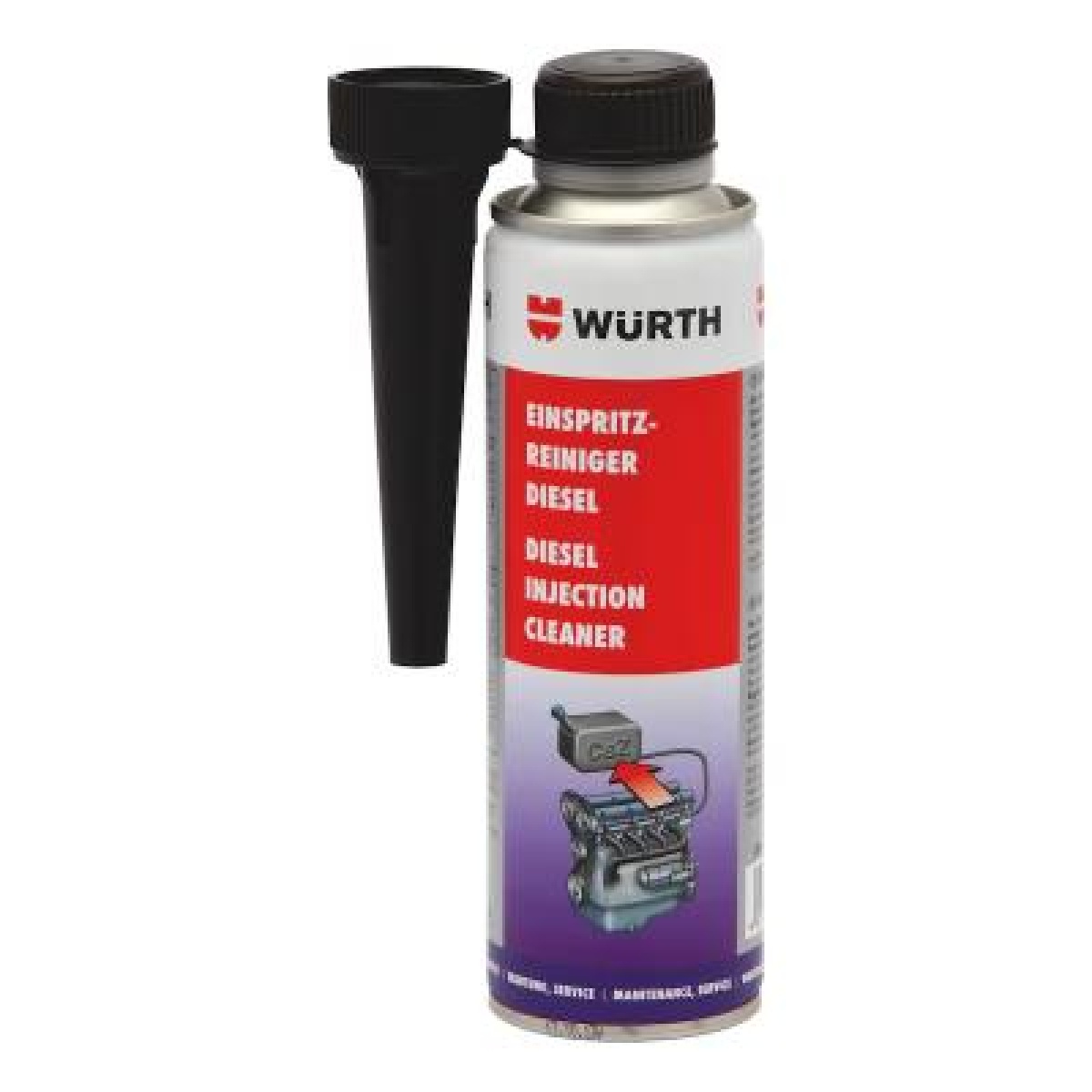 WÜRTH CR-DİZEL YAKIT SİSTEMİ VE ENJEKTÖR TEMİZLEYİCİ 300ML