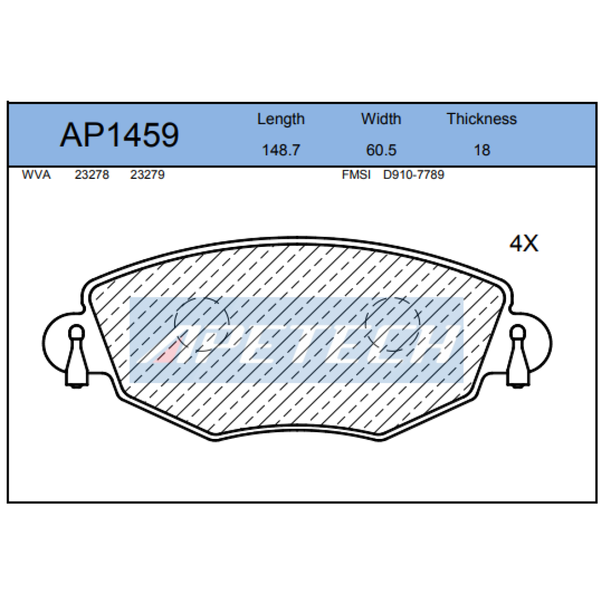DİSK BALATA ÖN AP1459 MONDEO-III JAGUAR X-TYPE