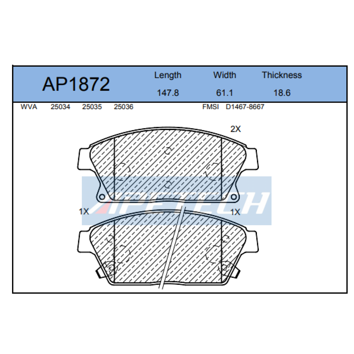 DİSK BALATA ÖN AP1872 CRUZE (09-) 16 JANT ASTRA-J ZAFIRA (11-) 1.6 1.8