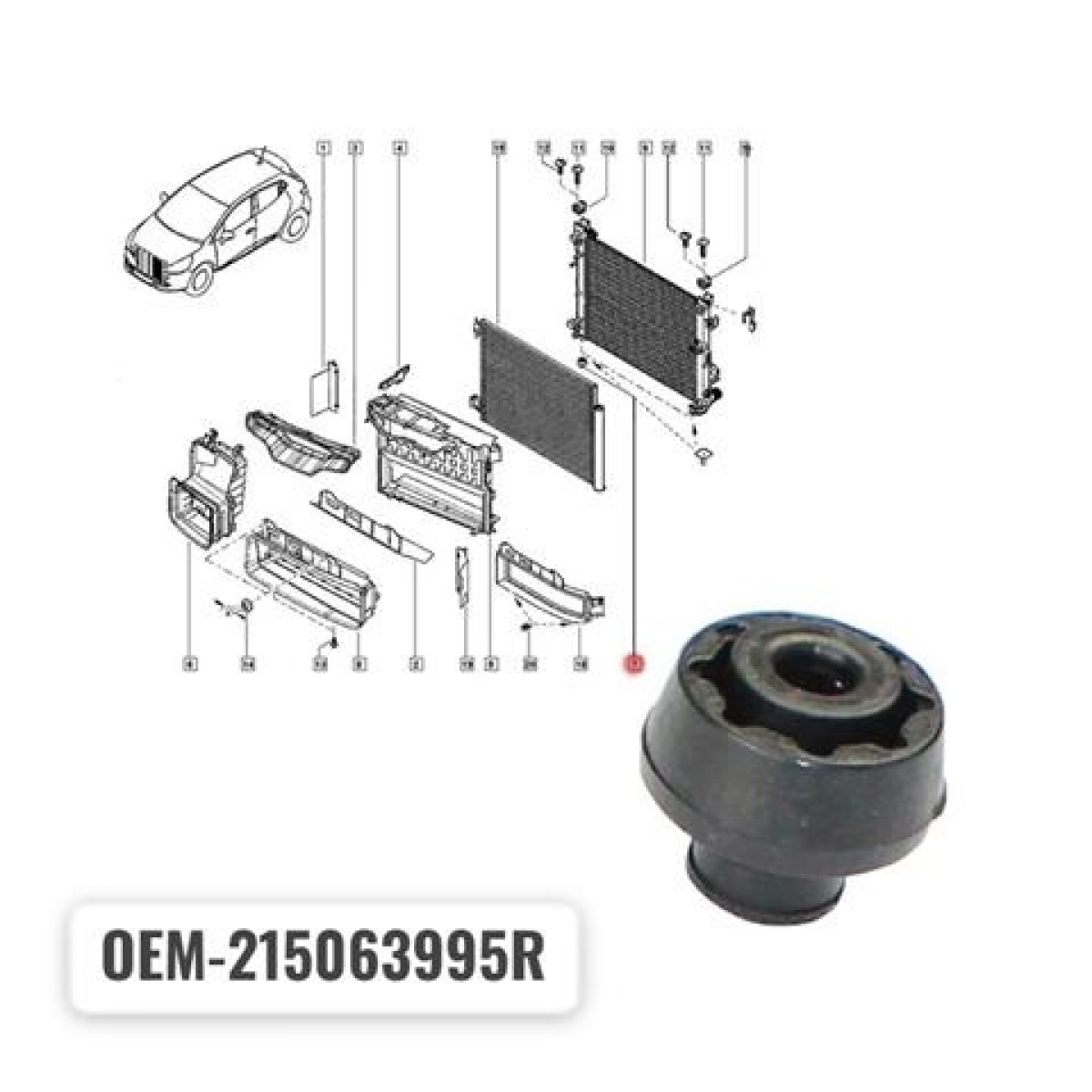 RADYATÖR LASTİĞİ ALT 215063995R CLIO-IV CAPTUR ZOE