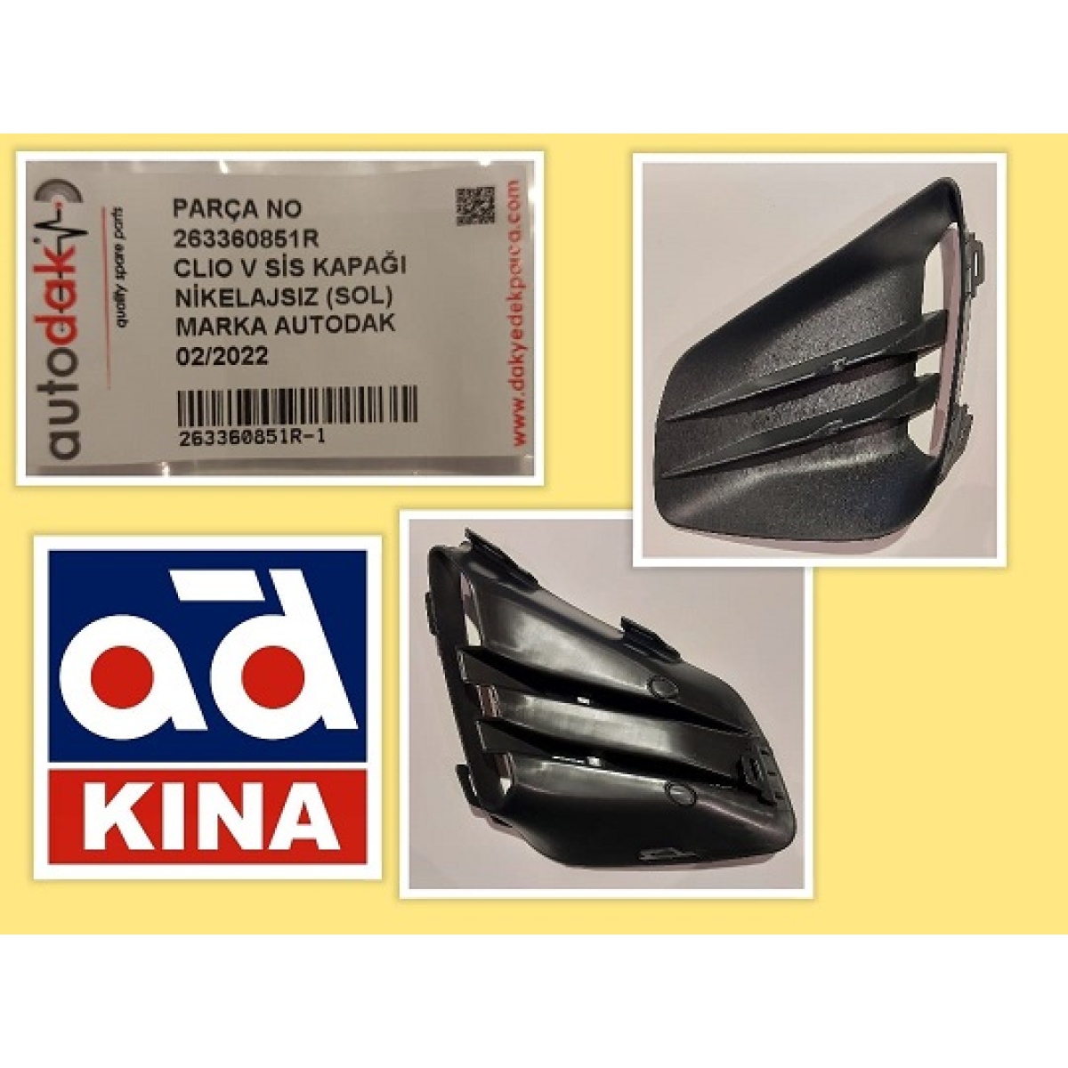 SİS KAPAĞI NİKELAJSIZ SOL 263360851R CLIO V