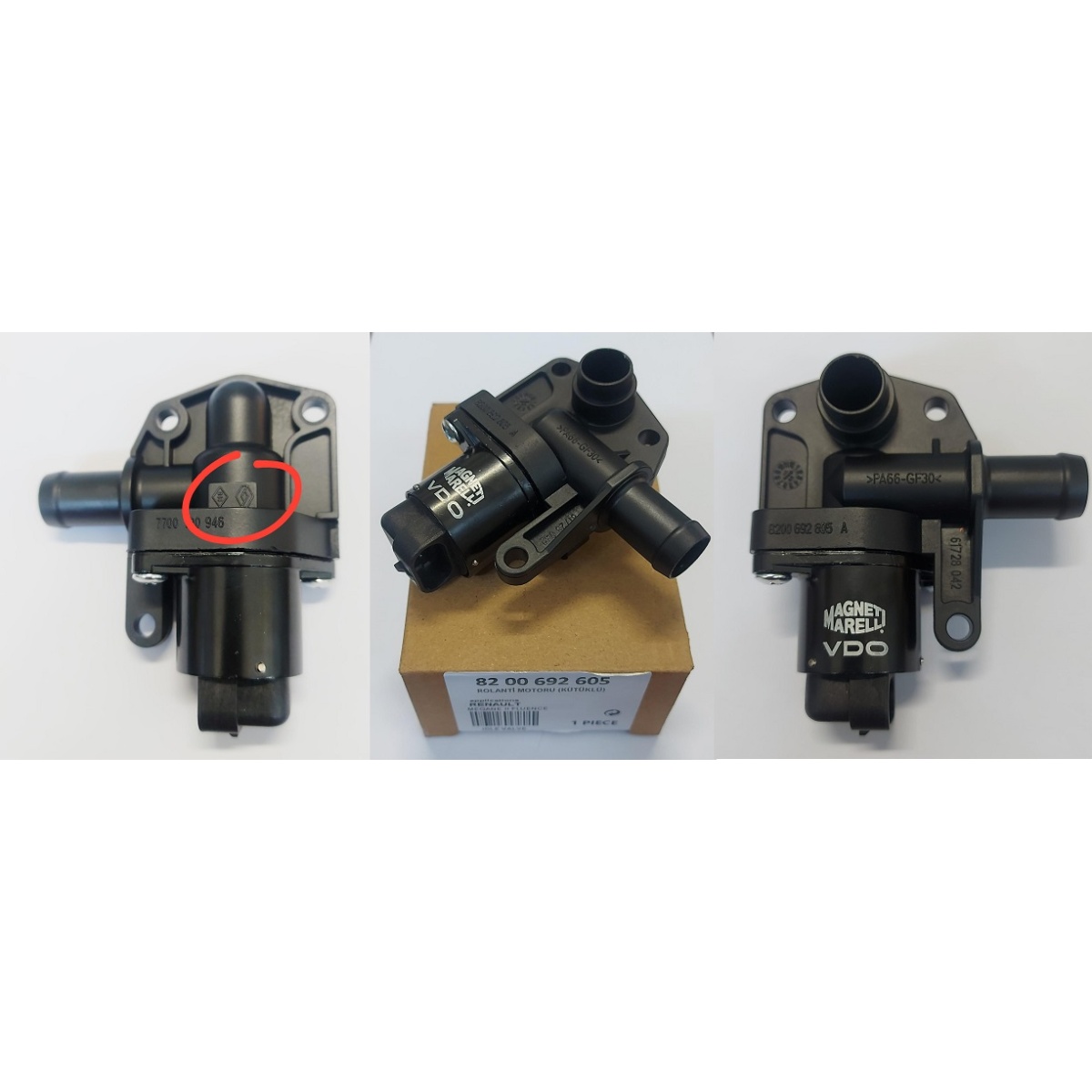 RÖLANTİ VAKUM VANASI KOMPLE 8200692605 CLIO-II MEGANE 1.4 1.6 16V