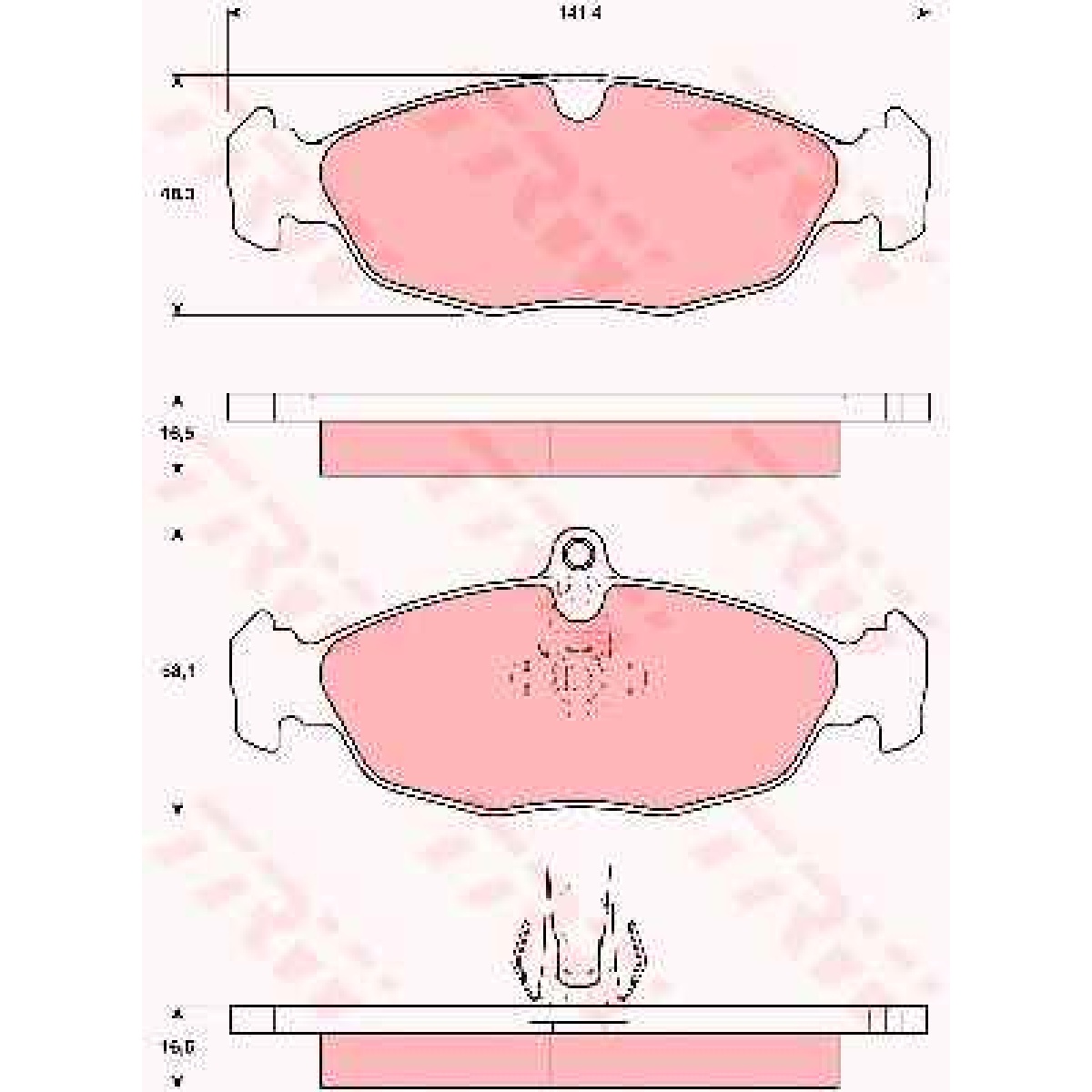 DİSK BALATA ARKA GDB1569 JAGUAR XK8