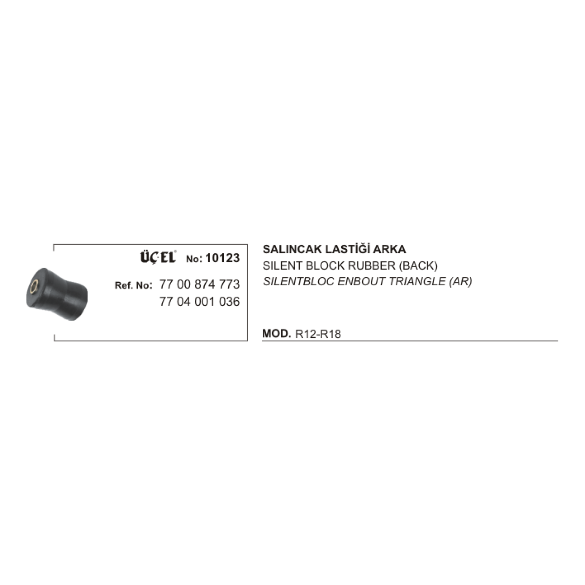 SALINCAK LASTİĞİ ARKA 10123 R12 7700874773 7704001036
