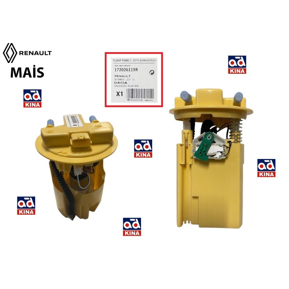 DEPO ŞAMANDIRASI 172026119R CLIO II SYMBOL JOY SANDERO DUSTER 1.5dci