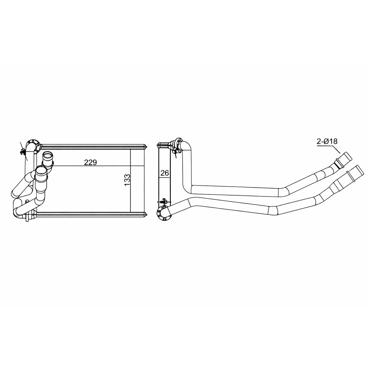 KALORİFER RADYATÖRÜ 351685 MEGANE-II (07-) (229x133x26)
