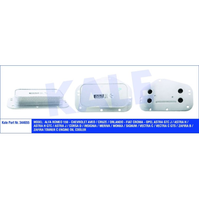 YAĞ SOĞUTUCUSU (TEK) 344655 ASTRA-J CORSA-D INSIGNIA CRUZE