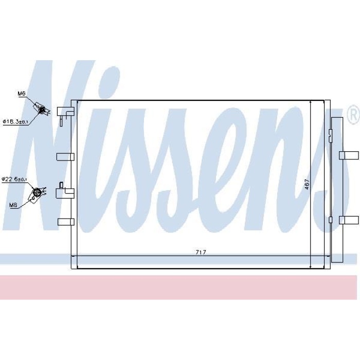 KLİMA RADYATÖRÜ 345695 TRANSİT V363 14-> CUSTOM 12-> (KURUTUCU İLE)