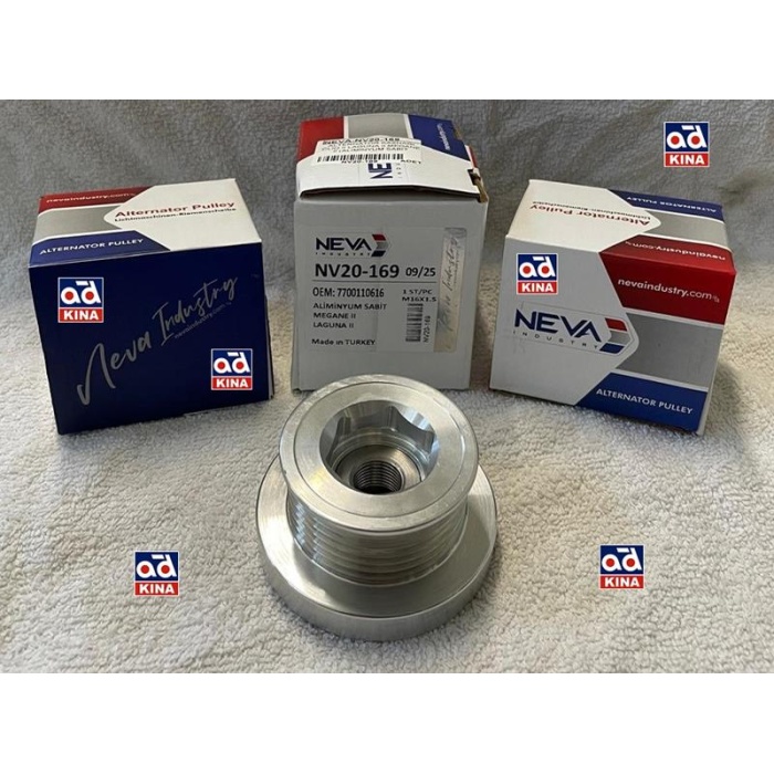 ALTERNATÖR KASNAĞI NV200169 CLIO-II LAGUNA-II MEGANE-II (ALİMİNYUM SABİT KASNAK)