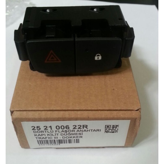 FLAŞÖR + MERKEZİ KİLİT ANAHTARI 252100622R DOKKER TRAFIK-II