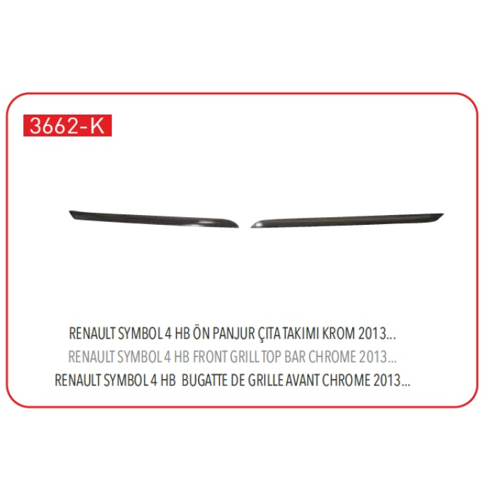 PANJUR ÇITASI ÜST 3662K CLIO-IV HB KROM