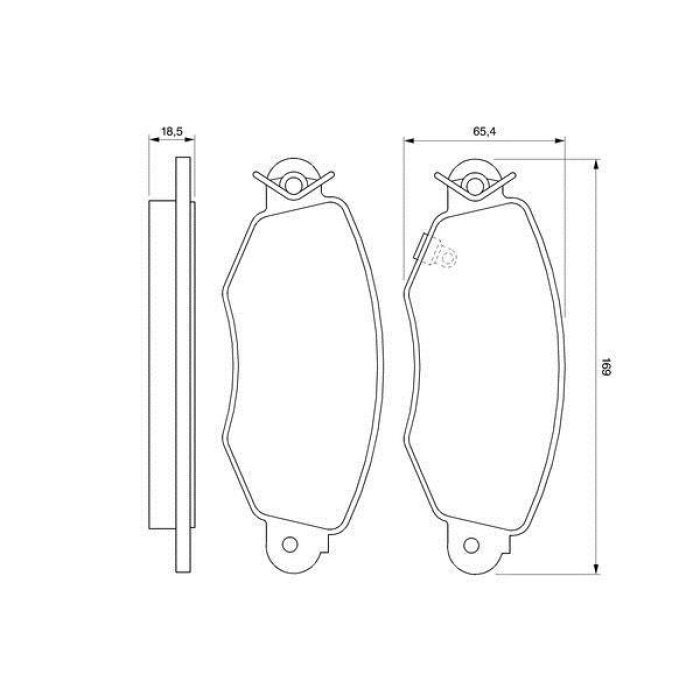 DİSK BALATA ÖN Z3015PS TRANSİT V184 (00-) (ARKADAN ÇEKER)