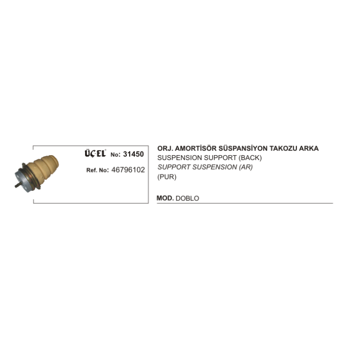 SÜSPANSİYON TAKOZU ARKA ORJİNAL 31450 DOBLO 46796102