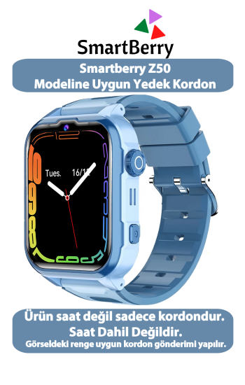 Smartberry Z50 Akıllı Çocuk Saati Modeline Uyumlu Yedek Kordon Mavi