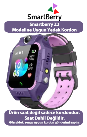 Smartberry Z2 Akıllı Çocuk Saati Modeline Uyumlu Yedek Kordon Mor