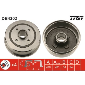 ARKA FREN KAMPANA CORSA C 01 11 ABS Lİ TRW DB4302