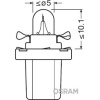AMPUL 12V 2W PLS SOKETLI GOSTERGE - L.YEŞİL - OSRAM 2722MF
