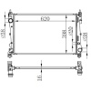 RADYATOR BRAZİNG MT 620X398X16 FİAT DOBLO 1.3 MJTD 09 KAVİSLİ BAĞLANTI 617854 ORIS BFI590016