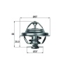 TERMOSTAT 80 C MERCEDES OM616 W123 W460 MAHLE TX20.80D