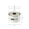 MAZOT FILTRESI 276DT 306DT DISCOVERY 3 L319 04 09 DISCOVERY 4 L319 09 18 R.R SPORT I L320 09 13 R.R SPORT 2 L320 13 UFI 2445400