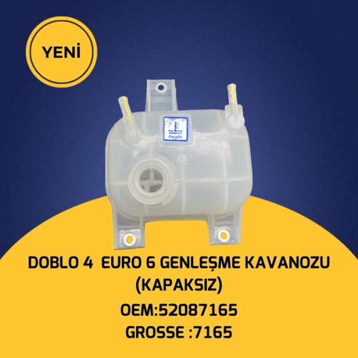 RADYATÖR EK SU DEPOSU GENLEŞME KAVANOZU KAPAKSIZ DOBLO IV 1.3 EURO 6 GROSSE 7165