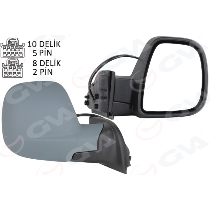 DIŞ DİKİZ AYNASI FIAT YENİ DOBLO COMBİ- CARG0 ELEKTRİKLİ ASTARLI REZİSTANSLI SAĞ 23- GVA 1029104 GVA 1029104