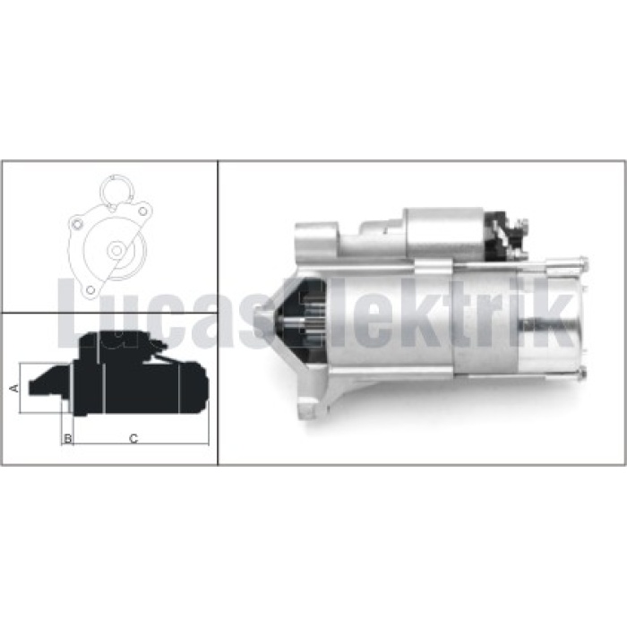 MARŞ MOTORU 12V 11 DIS 1.4kw JUMPER-BOXER-DUCATO-BERLINGO-C4-XSARA-PARTNER-P205-P206-P306-P307- P406-P407 1.9 D-2.0 HDI LUCAS LES0187