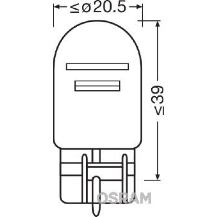 AMPUL 12V 1016 STOP 21/5W DİPSİZ ÇİFT FLAMA OSRAM 7515