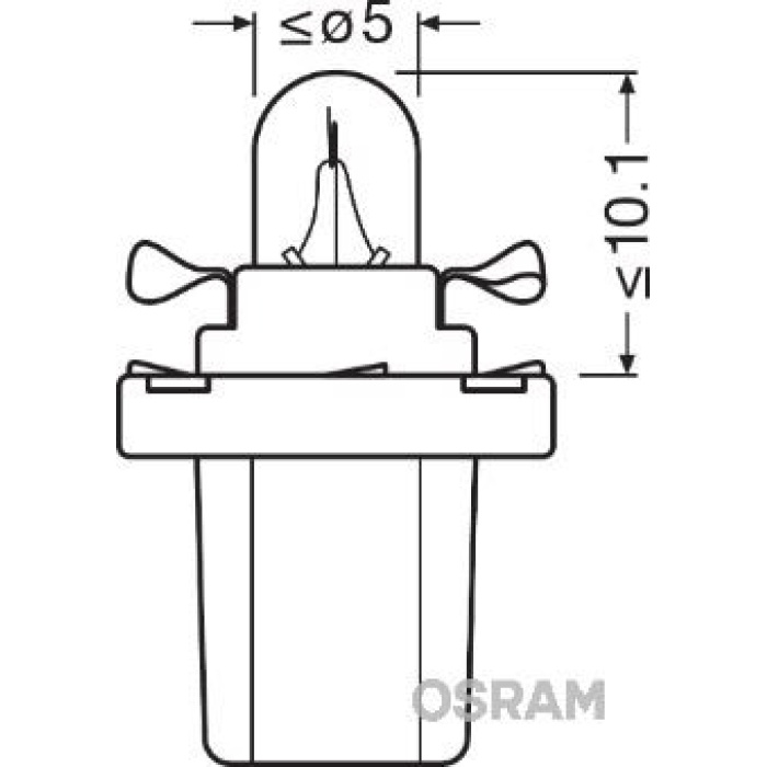 AMPUL 12V 2W PLS SOKETLI GOSTERGE - L.YEŞİL - OSRAM 2722MF