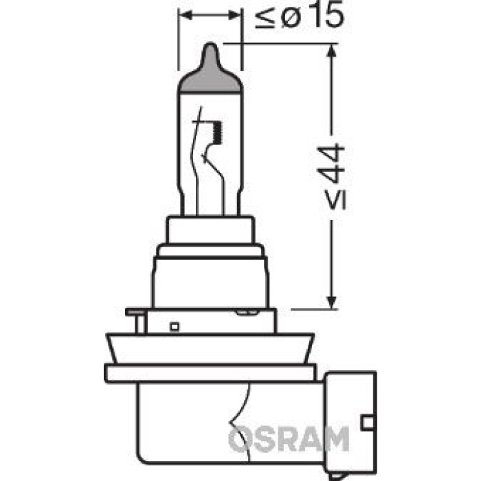 AMPUL 12V H8 35W NIGHT BREAKER LASER 150 GÜÇLÜ 20 BEYAZ IŞIK İKİLİ AMBALAJ OSRAM 64212NL-2HB