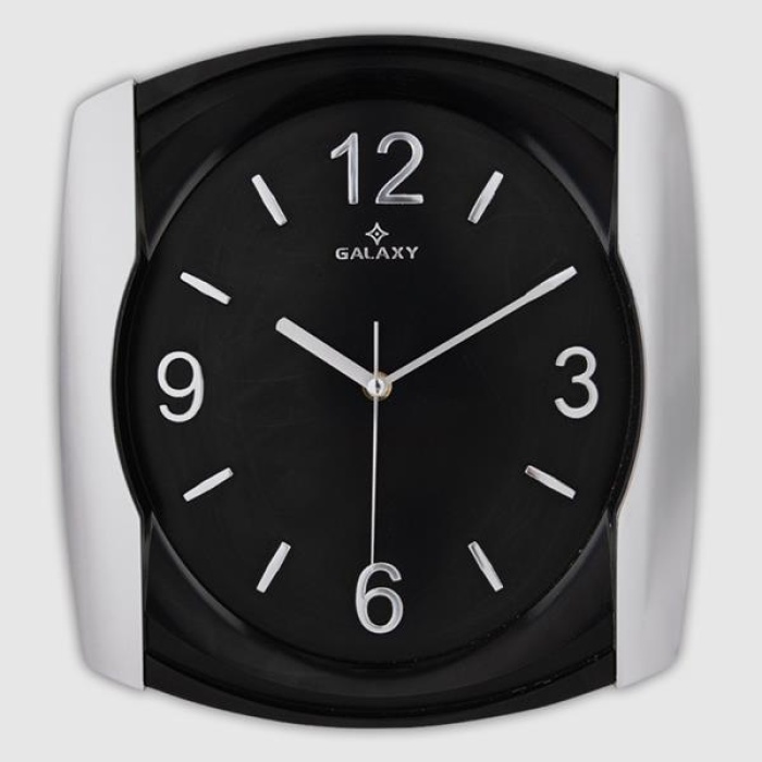 DUVAR SAATİ SİYAH ÇERÇEVE ÇAP:29CMX 3.15CM AKRİLİK BOYALI VE VARAK BASKILI 2 RENK ABS KASA MİNERAL CAM SESSİZ AKAR MAKİNE VARAK BASKILI KABARTMA RAKAM KASA BASKI ALANI: 110MM SAAT 107-KG