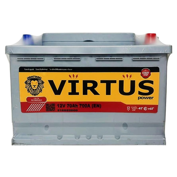 AKÜ 12 V 70 Ah. START STOP EFB-L3 KUTU 275x175x190 VIRTUS V516D23D00 VIRTUS V516D23D00