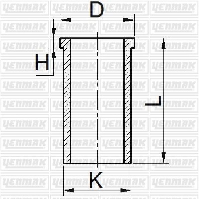 MOTOR GÖMLEĞİ DV6 TD/TED C.RAIL 1560 CC 1.6 HDI 75 YENMAK 51-65826-100