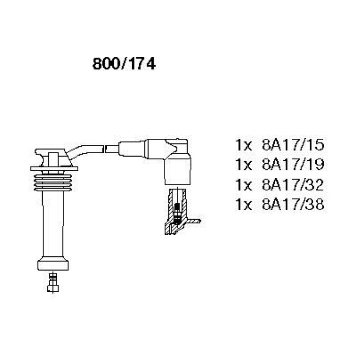 BUJİ KABLOSU TK FIESTA 96 FOCUS 98-04 -FUSION 02 MONDEO 07 1.6 ZETEC BREMI 800.174