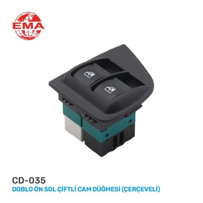 CAM AÇMA ANAHTARI FIAT DOBLO 05- SOL ÇİFTLİ-ÇERÇEVELİ EMA CD-035