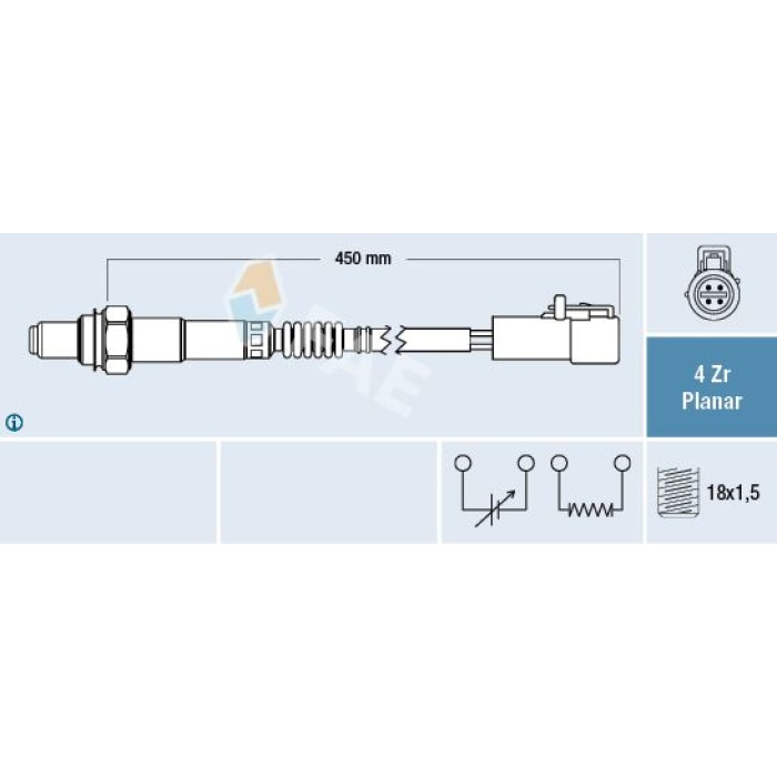 OKSIJEN SENSORU FORD C MAX II DXA/CB7.DXA /CEU 1.6 TI 10 FOCUS C MAX DM2 : 1.6 03 07 FOCUS II FAE 77447