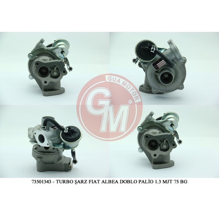 TURBO ŞARJ FIAT ALBEA DOBLO PALİO PUNTO FIORİNO PUNTO EVO 1.3 MJT 70-75 BG GUA 40660