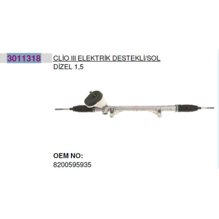 3011318 DİREKSİYON KUTUSU ELEKTRİKLİ ALÜM.JANT 16J CLIO III 05 MODUS 04 MICRA III 03 HEMA A0027307HT
